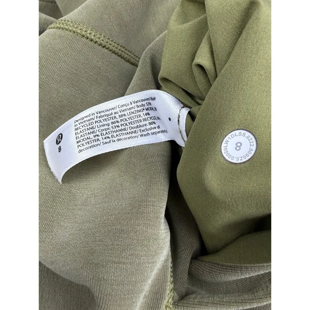 LULULEMON Softstreme Back In Action Dress Size 8 Bronze Green - Picture 6 of 8